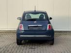 ✅ Fiat 500 1.2i GARANTIE Lounge Airco Panoramisch Dak, Auto's, Voorwielaandrijving, Stof, 4 cilinders, Blauw