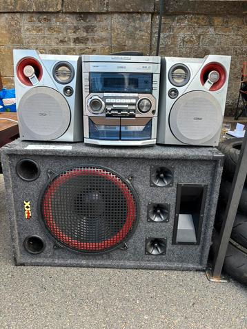 Chaine hifi philips + caisson, Philips, Micro chaîne, Enlèvement ou Envoi, Utilisé