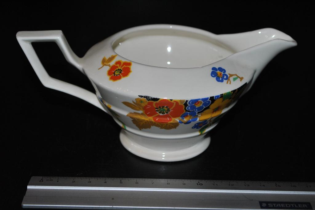 Pot à lait décor floral imprimé MOSA Maastricht VINTAGE rare, Enlèvement ou Envoi