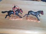 Jouets Timpo Toys Indien + chevaux - Vintage, Collections, Jouets miniatures, Enlèvement, Utilisé