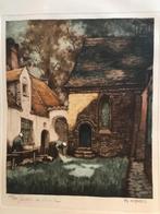 Alfred Van Neste kleurgravure, Antiek en Kunst, Ophalen of Verzenden
