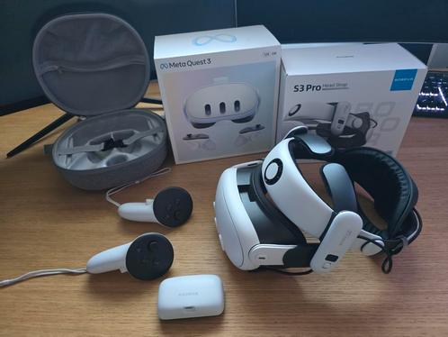 Meta quest 3 + accessoires, Games en Spelcomputers, Virtual Reality, Zo goed als nieuw, Ophalen