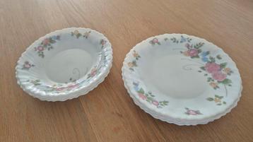 Borden vintage Arcopal France 6 x 6 stuks beschikbaar voor biedingen