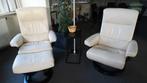 stressless ruime lederen salon, Huis en Inrichting, Zetels | Zetels, Ophalen, Gebruikt, 75 tot 100 cm, Rechte bank