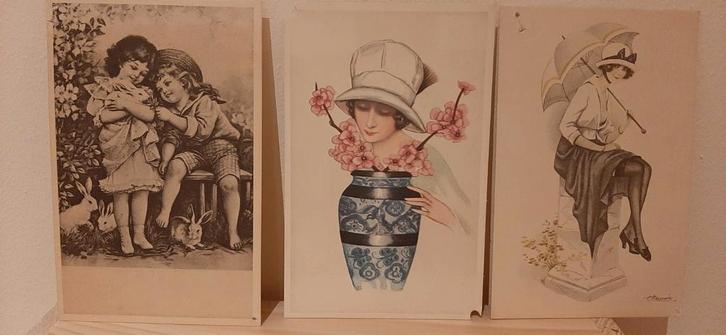 oude postkaarten, niet gebruikt, Antiek en Kunst, Kunst | Tekeningen en Fotografie, Ophalen of Verzenden