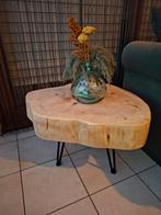 Uniek massieve bijzettafel, Huis en Inrichting, Tafels | Bijzettafels, Ophalen, Minder dan 45 cm, Nieuw, 55 tot 75 cm