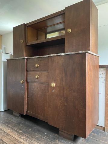 vintage tweedelige kast beschikbaar voor biedingen