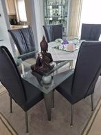 Glazen tafel, Huis en Inrichting, Tafels | Eettafels, Ophalen
