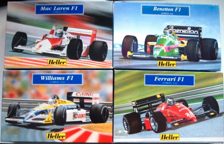 lot F1 bouwdozen - Heller 1/43, Hobby en Vrije tijd, Modelbouw | Auto's en Voertuigen, Nieuw, Auto, 1:32 tot 1:50, Heller, Verzenden