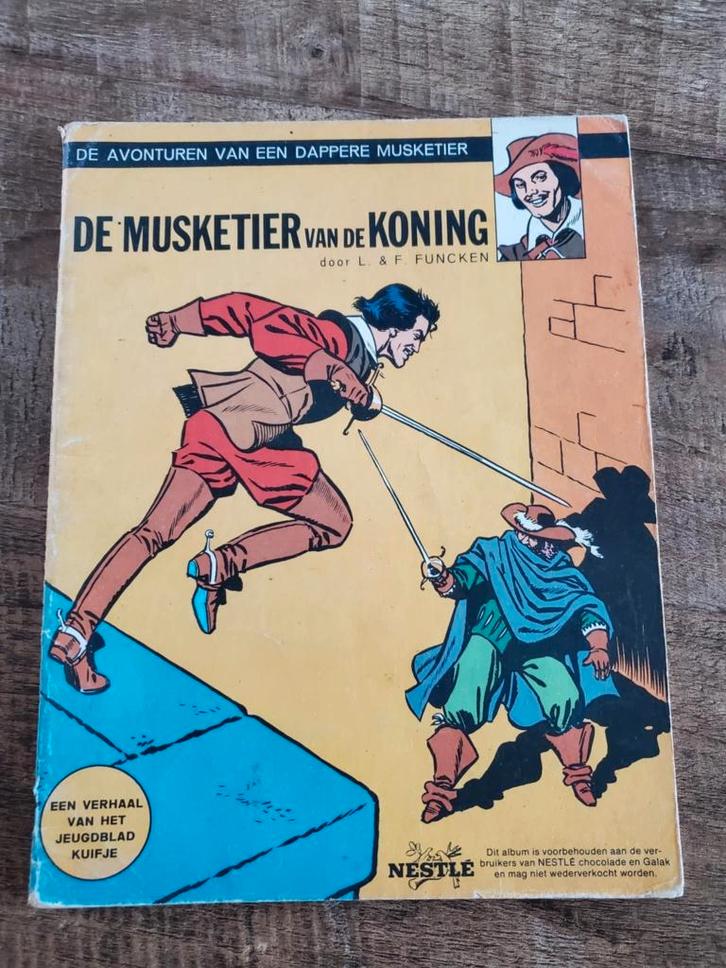 De musketier van de koning Reclame uitgaven Nestle 1ste druk, Boeken, Stripverhalen, Gelezen, Eén stripboek, Ophalen of Verzenden