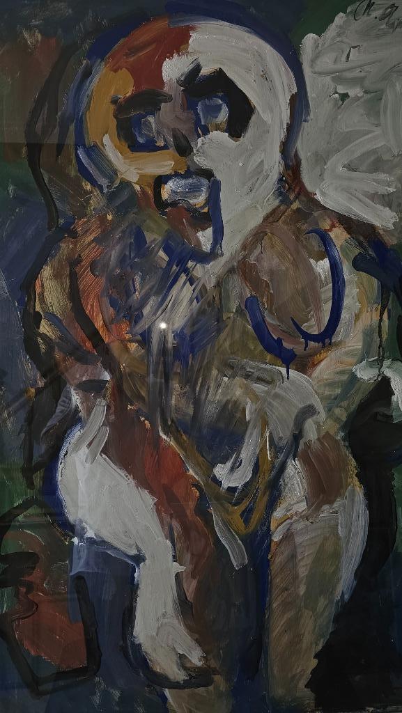 Groot werk Karel Appel 1952 gesigneerd, Antiek en Kunst, Kunst | Schilderijen | Klassiek, Ophalen