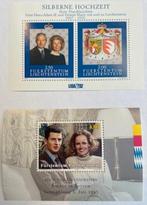 Royals 2 postzegel blok Vorst en Vorstin, Postzegels en Munten, Postzegels | Thematische zegels, Ophalen of Verzenden, Koningshuis