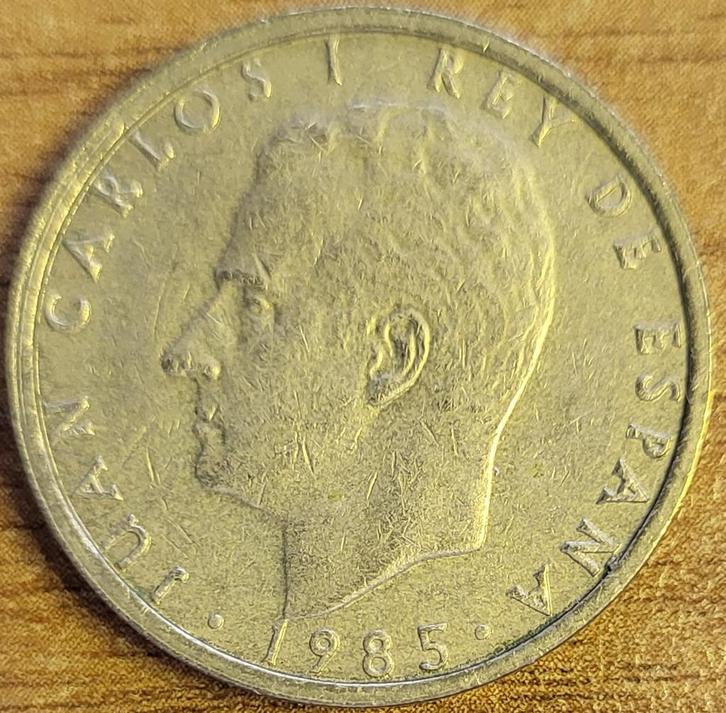 SPANJE 100 pesetas 1985 Edge B KM#826 VERY FINE, Postzegels en Munten, Munten | Europa | Niet-Euromunten, Losse munt, Overige landen