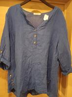 Blouse en lin bleu paprika Taille 4 (52), Vêtements | Femmes, Enlèvement ou Envoi, Bleu