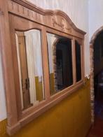 Gezandstraalde eiken spiegel, Huis en Inrichting, Woonaccessoires | Spiegels, Ophalen, 100 tot 150 cm, 125 cm of meer, Zo goed als nieuw