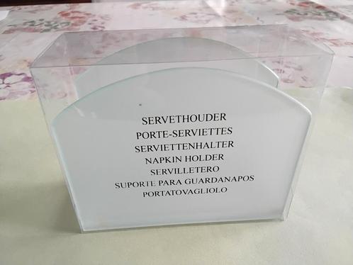 Mooie servethouder in mat glas, Huis en Inrichting, Woonaccessoires | Overige, Zo goed als nieuw, Ophalen