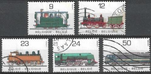 Belgie 1985 - Yvert/OBP 2170-2174 - Openbaar vervoer (ST), Timbres & Monnaies, Timbres | Europe | Belgique, Affranchi, Trains