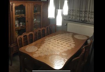 Salle à manger - grand buffet - armoire - table - chaises), 200 cm ou plus, Utilisé, Autres essences de bois, 50 à 75 cm
