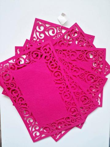 Casa - Lot de 6 sets de table - Rose fushia - Neuf ! beschikbaar voor biedingen