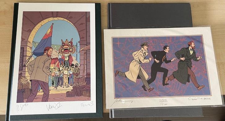 Blake Mortimer - Laatste zwaardvis Luxe + 2x Biblio gesignee, Boeken, Stripverhalen, Nieuw, Meerdere stripboeken, Ophalen of Verzenden