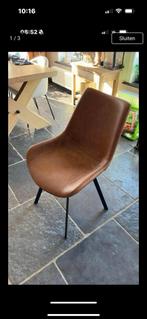 4 cognac stoelen, Huis en Inrichting, Stoelen, Ophalen, Gebruikt