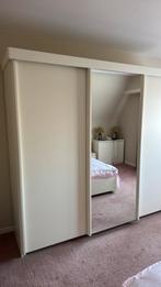 Kleerkast wit, Huis en Inrichting, Kasten | Kleerkasten, Ophalen, Met hangruimte, Zo goed als nieuw, 200 cm of meer