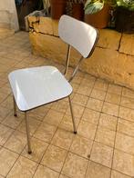 Chaise vintage en Formica 1960, Wit, Ophalen of Verzenden, Zo goed als nieuw, Metaal
