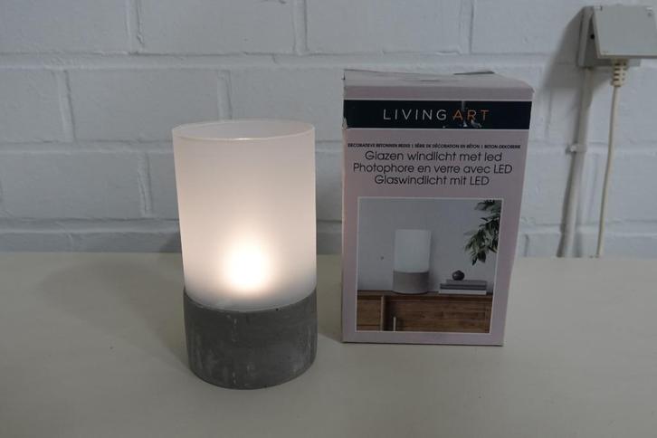 led windlicht, Huis en Inrichting, Woonaccessoires | Kandelaars en Kaarsen, Zo goed als nieuw, Ophalen of Verzenden