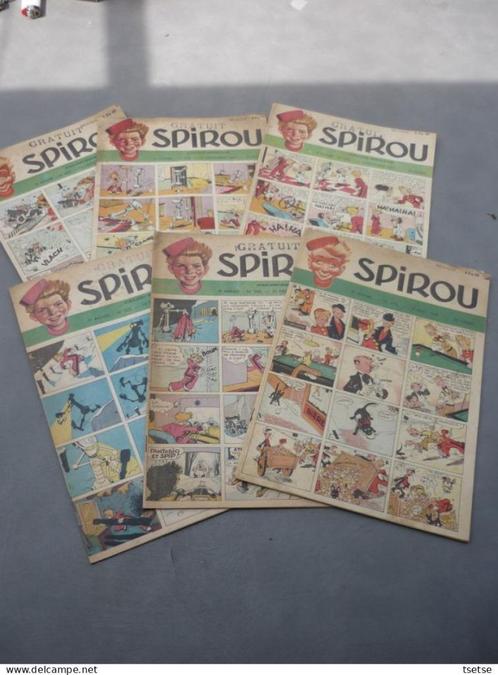 6 magazines Spirou - Année 1947, Collections, Revues, Journaux & Coupures, Envoi