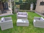 4 delig tuin loungeset grijs - met zitkussens, Ophalen, Gebruikt