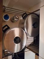 Potten en pannen zwart en inox, Huis en Inrichting, Keuken | Potten en Pannen, Ophalen of Verzenden