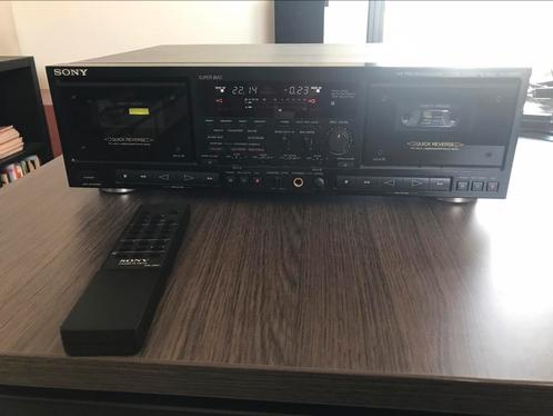 Sony TC-WR870 inclusief afstandsbediening, Audio, Tv en Foto, Cassettedecks, Dubbel, Sony, Auto-reverse, Tiptoetsen, High speed dubbing