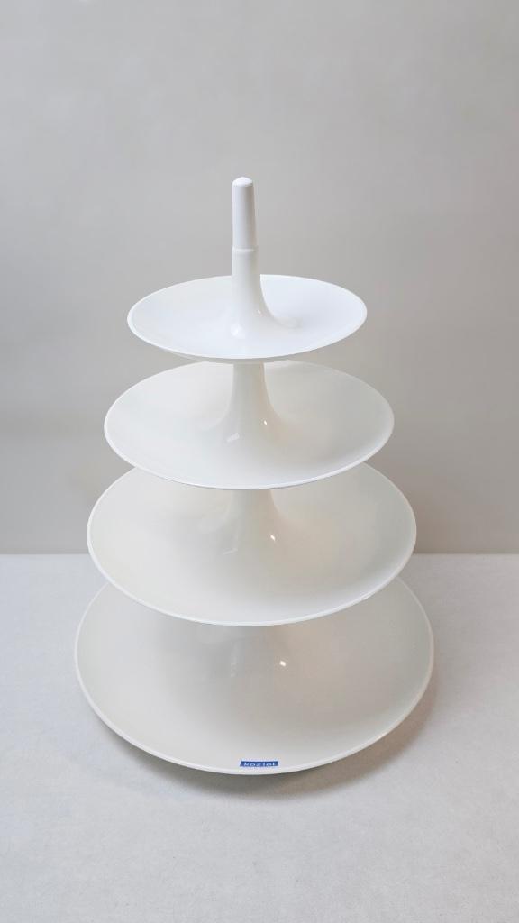 Designdisplay 'BABELL' met 4 niveaus - Koziol 1997 - WIT, Verzamelen, Retro, Huis en Inrichting, Ophalen of Verzenden