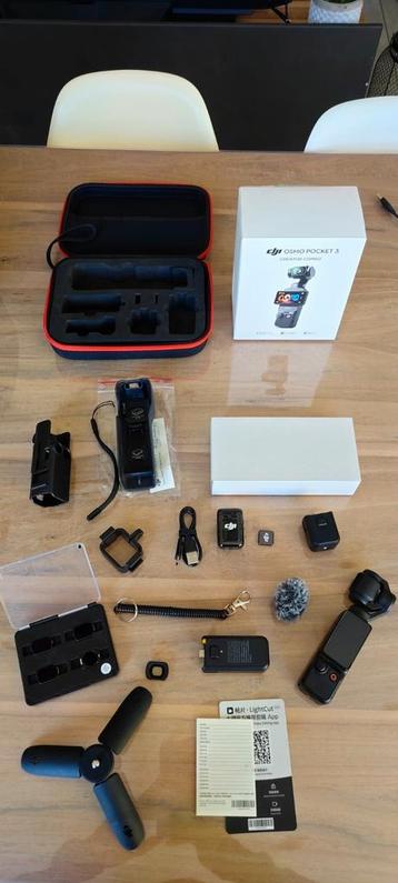 DJI pocket 3 creator combo + filtres + accessoires, Audio, Tv en Foto, Actiecamera's, Ophalen of Verzenden, Zo goed als nieuw