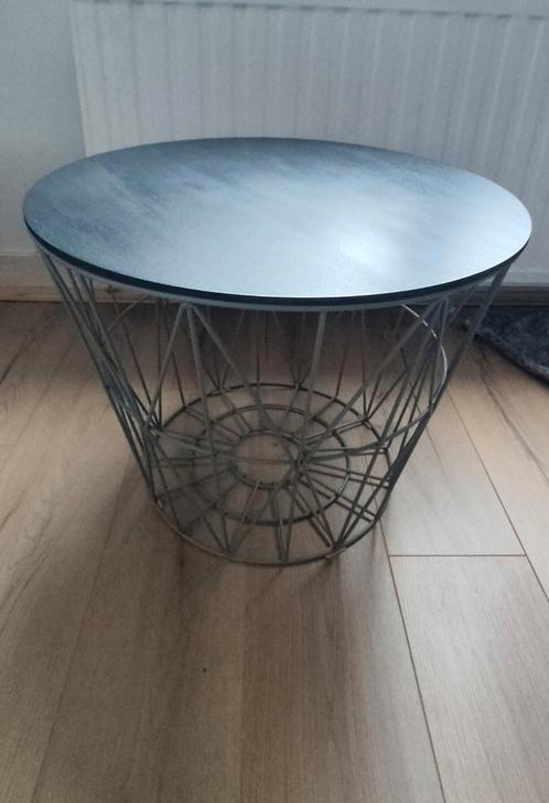 Salontafel met opbergruimte (D:60, H:45cm), Huis en Inrichting, Tafels | Salontafels, Zo goed als nieuw, Ophalen