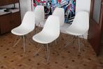 Vitra Eames stoelen, 5 stuks, Huis en Inrichting, Vijf, Zes of meer stoelen, Metaal, Gebruikt, Wit