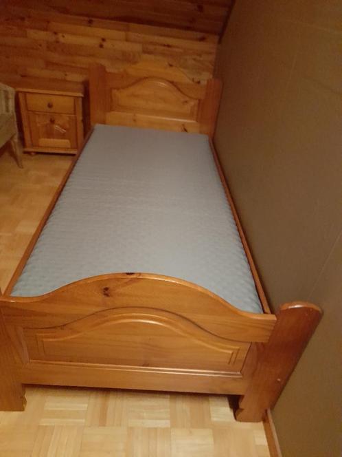 Volledige eenpersoonskamer in grenen - enkel afhalen., Huis en Inrichting, Slaapkamer | Complete slaapkamers, Gebruikt, Eenpersoons