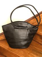 Lederwaren zwarte leren tas, Handtassen en Accessoires, Overige typen, Gebruikt, Zwart, Ophalen