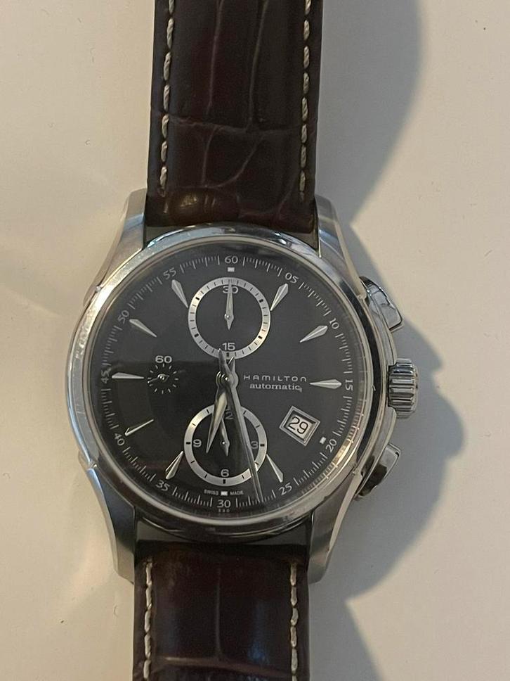 JAZZMASTER AUTO CHRONO Automatique | 42mm | H32616533, Bijoux, Sacs & Beauté, Montres | Hommes, Acier, Cuir, Enlèvement ou Envoi