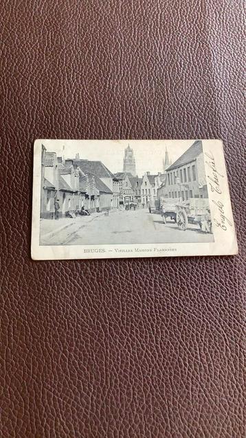 Oude postkaart brugge  vielles maisons flamandes, Enlèvement
