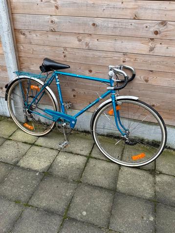 Retro Motoconfort koersfiets blauw beschikbaar voor biedingen