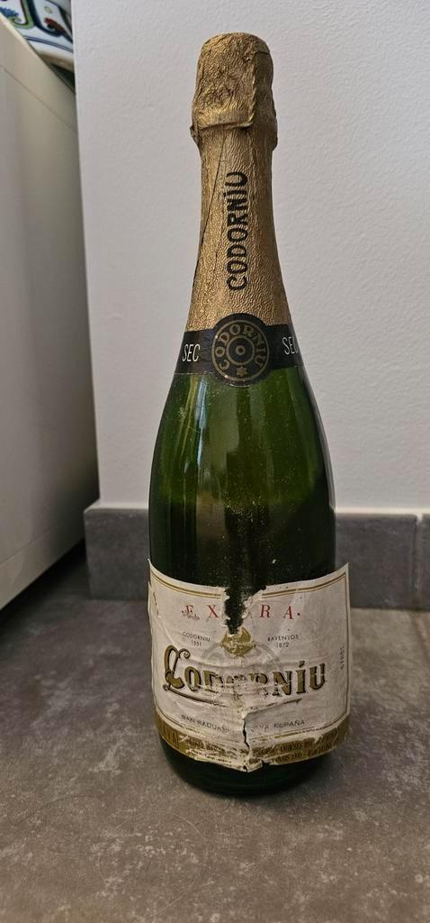 Codorníu Cava Extra Sec – historische fles, Verzamelen, Wijnen, Spanje, Ophalen of Verzenden