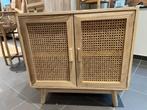 Klein dressoir van riet van hout en rotan, Huis en Inrichting, Boho, Zo goed als nieuw, Minder dan 100 cm, 25 tot 50 cm