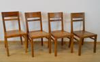 Lot de 4 chaises en bois, Maison & Meubles, Chaises, Bois, Enlèvement ou Envoi