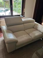Lederen zetel 2x 2 zit, Huis en Inrichting, Ophalen, Gebruikt, Leer, 125 cm of meer