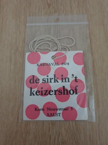 Carnaval Aalst medaille karton Keizershof, Enlèvement ou Envoi