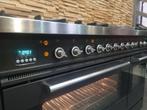 🔥Luxe Fornuis Boretti 120 cm antraciet + rvs GASOVEN 7 pits, 60 cm of meer, 5 kookzones of meer, Vrijstaand, 90 tot 95 cm