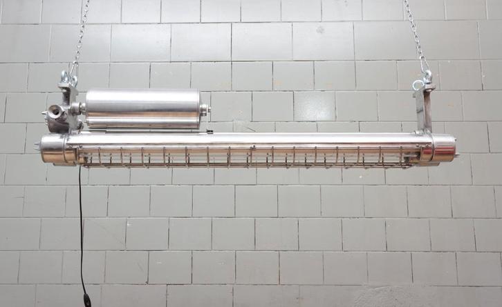 Lampe industrielle japonaise unique Kokosha 130 cm Loft, Maison & Meubles, Lampes | Suspensions, Utilisé, Moins de 50 cm, Verre