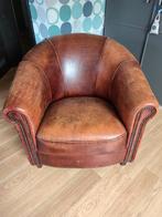 2 fauteuils Club en cuir, Huis en Inrichting, Fauteuils, Ophalen, Zo goed als nieuw, Leer