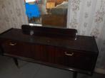 vintage halkastje/kaptafel met spiegel op houten pootjes, Ophalen, Gebruikt